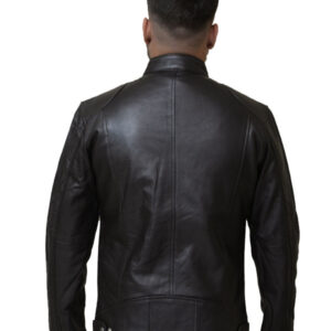 Men's Brown Cafe Racer Biker Leather jacket 01