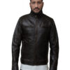 Men's Brown Cafe Racer Biker Leather jacket