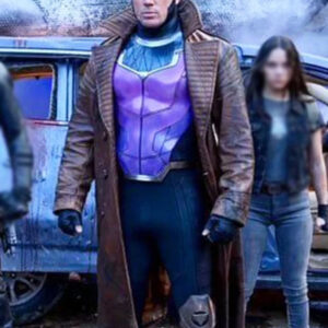 Channing Tatum Deadpool & Wolverine 2024 Brown Leather Coat