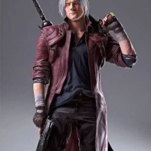 Devil May Cry 5 Dante Brown Leather Coat