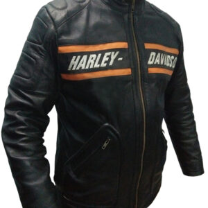 Mens Harley Goldbergh biker leather jacket 01