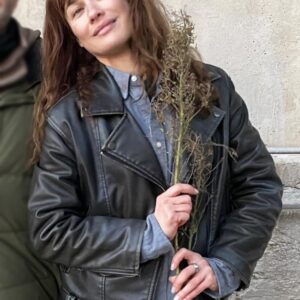 Olga Kurylenko Paradox Effect Biker Leather Jacket