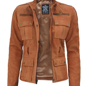 Carolyn Womens Suede Leather Jacket 02