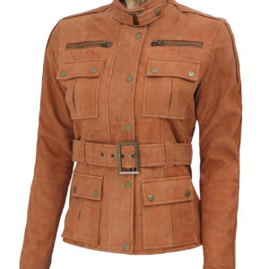 Carolyn Womens Suede Leather Jacket 01