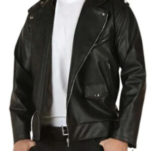 T-Birds Grease John Travolta Black Leather Jacket