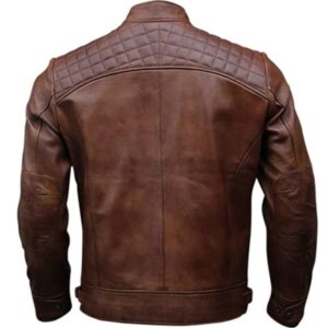 Mens Brown Quilted Jacket