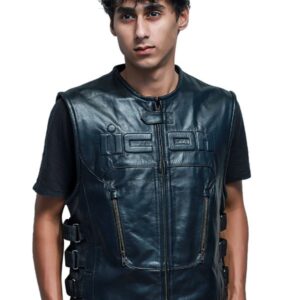 Skull Leather Vest